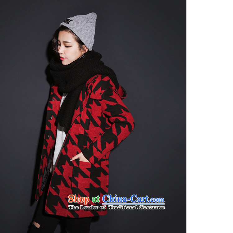 7 2015 New winter Princess Returning Pearl Red Chidori Grid Clip Straight Single Row is a female Red of coat? S picture, prices, brand platters! The elections are supplied in the national character of distribution, so action, buy now enjoy more preferential! As soon as possible.