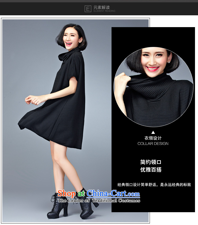 2015 Autumn and Winter Korea MEISUDI version of large numbers of ladies stylish high-collar loose video thin wild knitwear short-sleeved jacket wild sweater dresses are red code (loose) Picture, prices, brand platters! The elections are supplied in the national character of distribution, so action, buy now enjoy more preferential! As soon as possible.