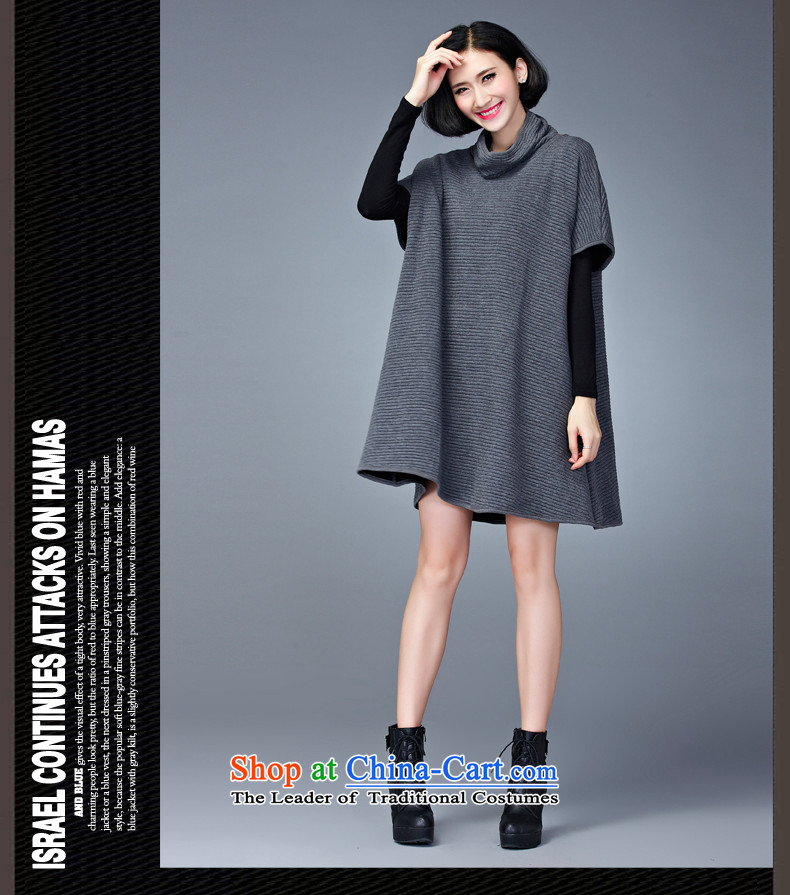 2015 Autumn and Winter Korea MEISUDI version of large numbers of ladies stylish high-collar loose video thin wild knitwear short-sleeved jacket wild sweater dresses are red code (loose) Picture, prices, brand platters! The elections are supplied in the national character of distribution, so action, buy now enjoy more preferential! As soon as possible.