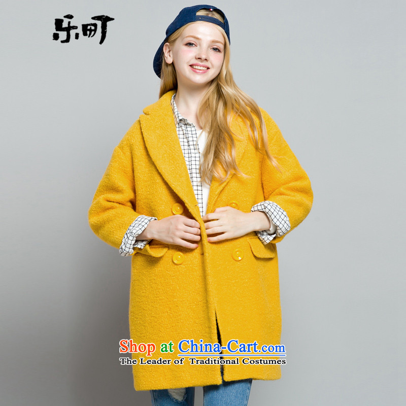 Lok-machi 2015 winter new women's stylish cocoon-candy colored coat L/165, Lok-machi female green shopping on the Internet has been pressed.