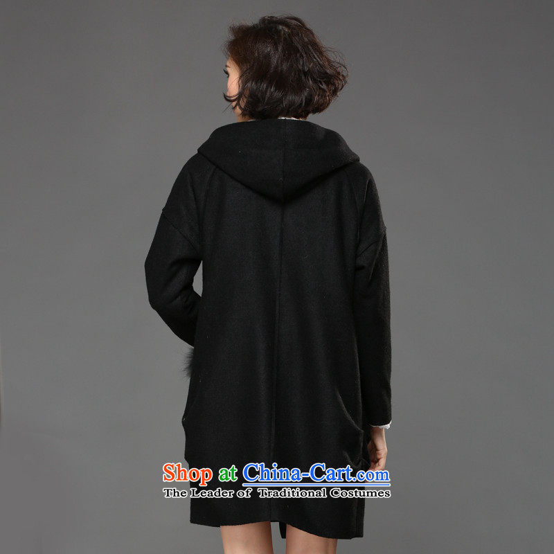 The Eternal Sau 2015 large female winter clothing stylish black-and-white collision personality temperament black-colored coat 3XL, eternal Soo , , , shopping on the Internet