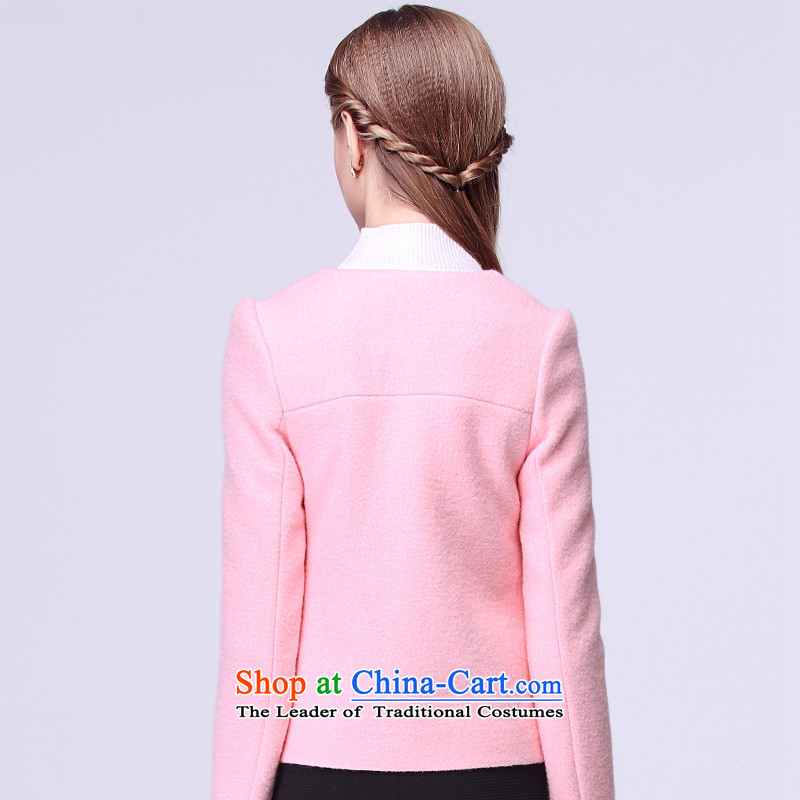 The OSCE nickname snow a wool coat 2015 autumn and winter new stylish Sweet heavy industry embroidery long-sleeved jacket is short of female pink M, OSCE nickname snow shopping on the Internet has been pressed.