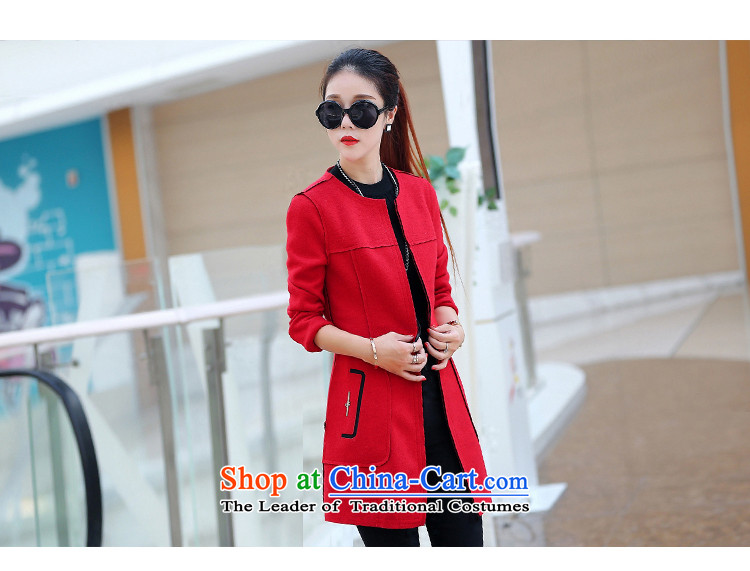 Zui fen 2015 autumn and winter new Korean long-sleeved jacket in Sau San female long neck hair? female 8877 red cloak L picture, prices, brand platters! The elections are supplied in the national character of distribution, so action, buy now enjoy more preferential! As soon as possible.
