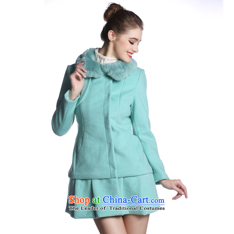 The process of green angora yiman trendy leave two long-sleeved coats, arts Otter's rabbit hair green vines trendy leave two long-sleeved coats, arts Otter's rabbit hair green vines trendy leave two long-sleeved green for coats quote ,yiman rabbit hair st