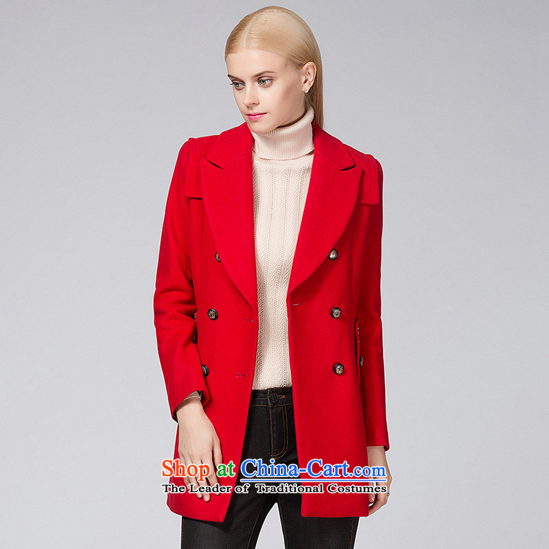 Ditto D13DR581 stylish double-suit Neck Jacket Red M