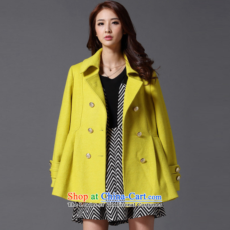 Hayek terrace _female_ yellow elegant MAXILU double-long-sleeved coats M862F2027C27 L