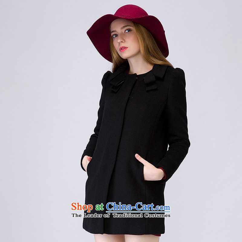 The concept of child-care _winter coats paipuer_ sleek look long coatDD61519J1 black M