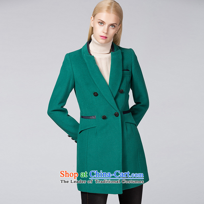 Ditto D13DR568?autumn and winter new stylish wild beauty in the medium to long term gross? coats green?L