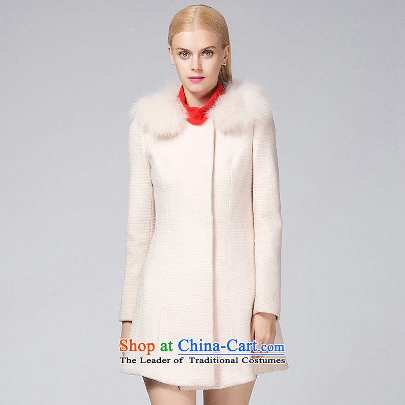 Ditto D13DR545?autumn and winter new stylish wild in the long hair? coats m apricot?M