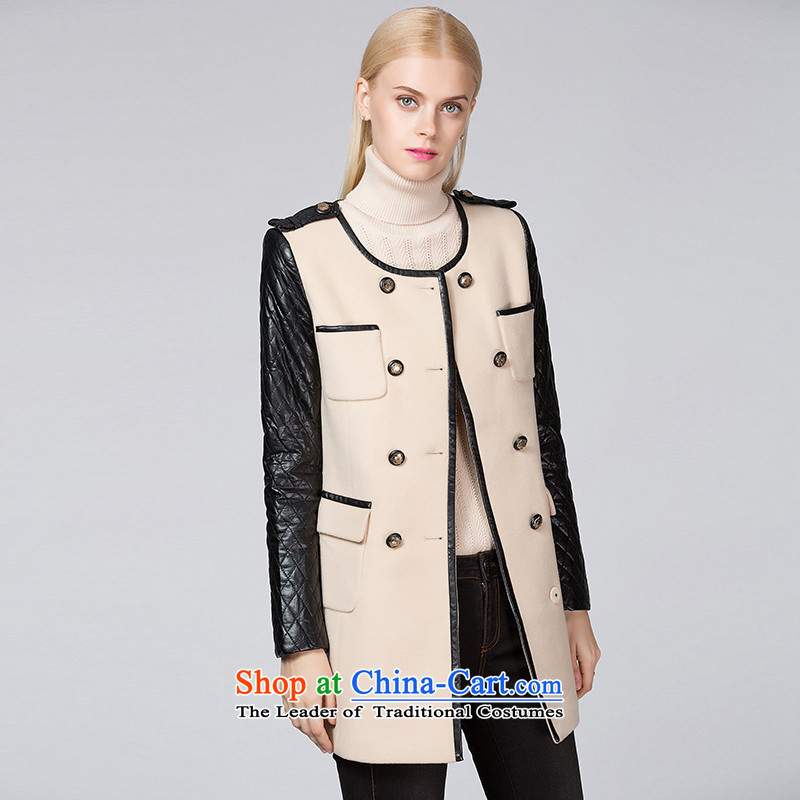 Ditto D13DR591?autumn and winter new stylish stitching double-coats of gross? M?L