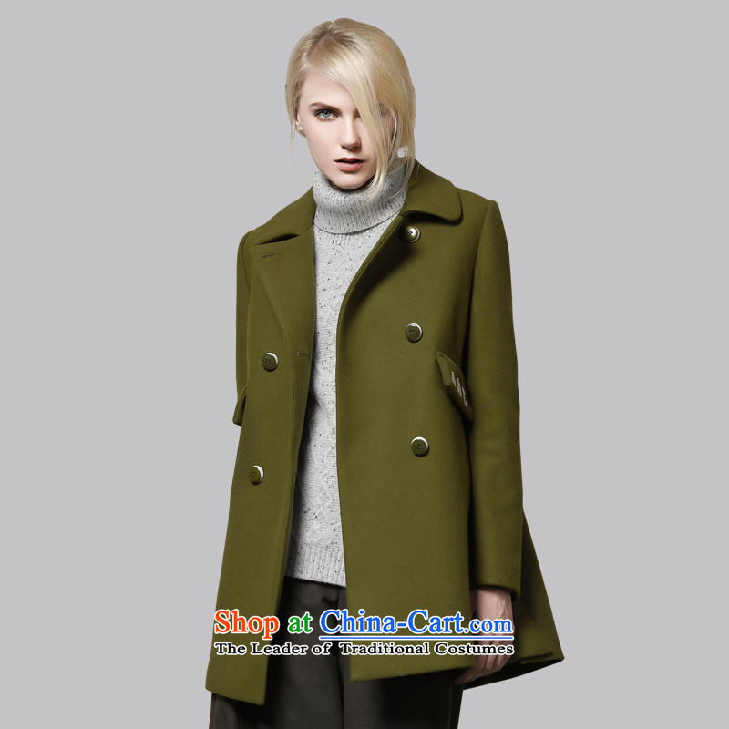 Leather dog8245002330Army Green Classic double-Sau San woolen coat110_XL