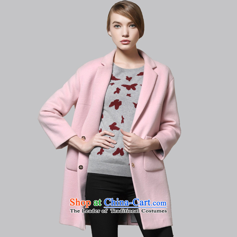 Leather dog?8245001630?ice toner minimalist wild cocoon-net color woolen coat?110_XL