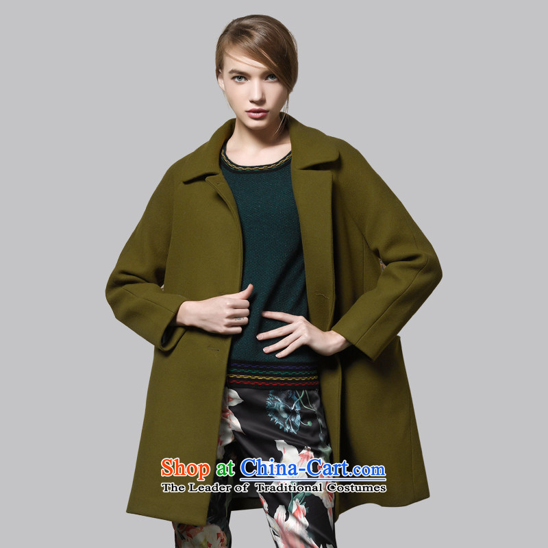 Leather dog?8245002730?Army Green Classic double-knocked color woolen coat?110_XL Sau San