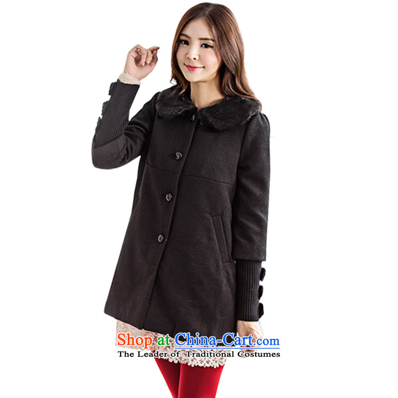 Mrs Fong _female_ 4846566 shunufang new trend dolls winter clothes-reverse collar gross??S?black jacket