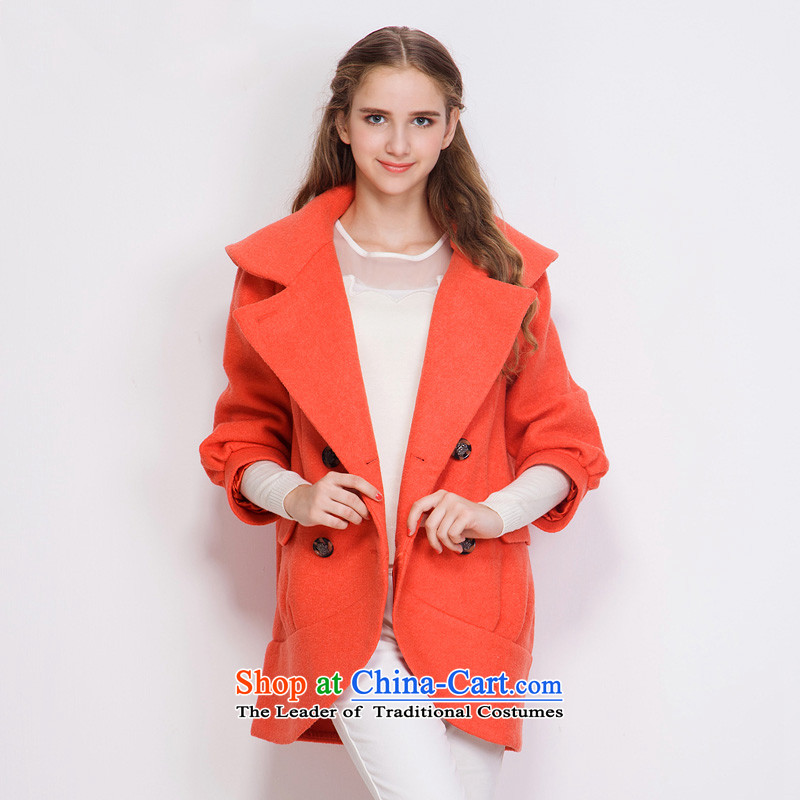 Aida Lin _ayilian cocoon-long__? coats CA43397212 Orange S