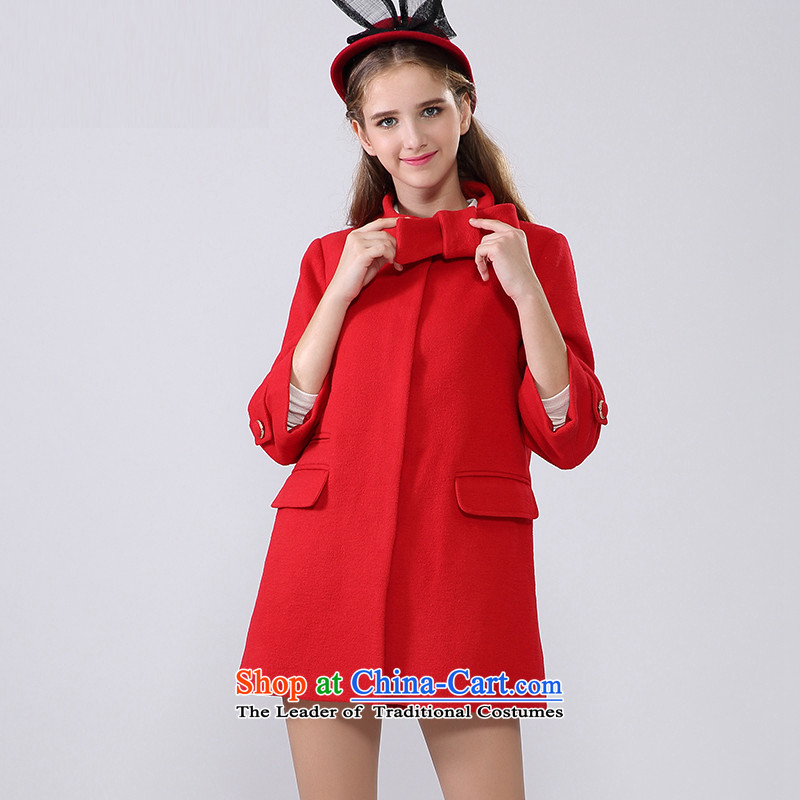 Aida Lin _ayilian Stylish coat?CA44197231 Bow Tie?Red?L