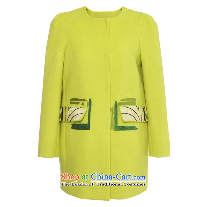 Chiu SHUI solid color round-neck collar straight-coats, get the auricle of solid color round-neck collar straight-coats, get the auricle of solid color round-neck collar with a straight position-coats ,CHIU quote SHUI solid color round-neck collar with a