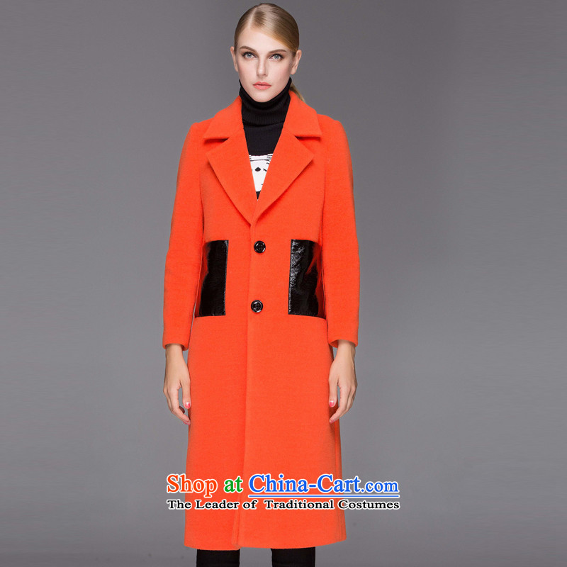 Hayek terrace _MAXILU_ colored orange stylish classic long coats?M867C3302C23 XL