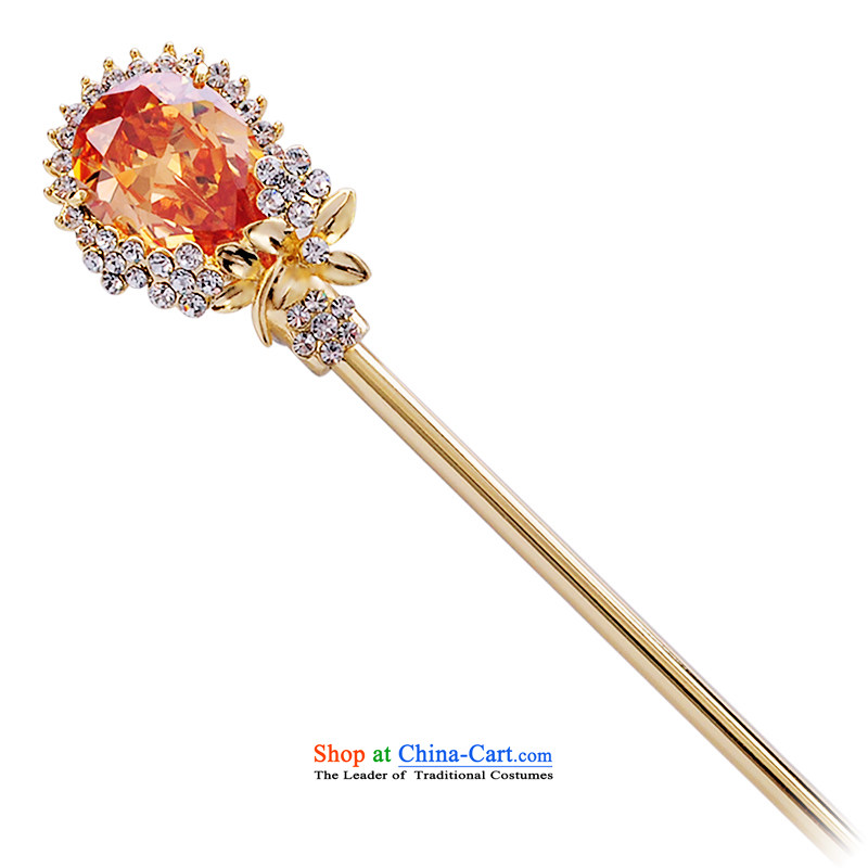 Wen Nei Ornate Kanzashi sea kanzashi sub-head hair accessories accessories classical style of the ancient classical and elegant reminiscent of the flower of the emulation of the head of the crystal tray shook the most step Gee Qi Yuan champagne color 857