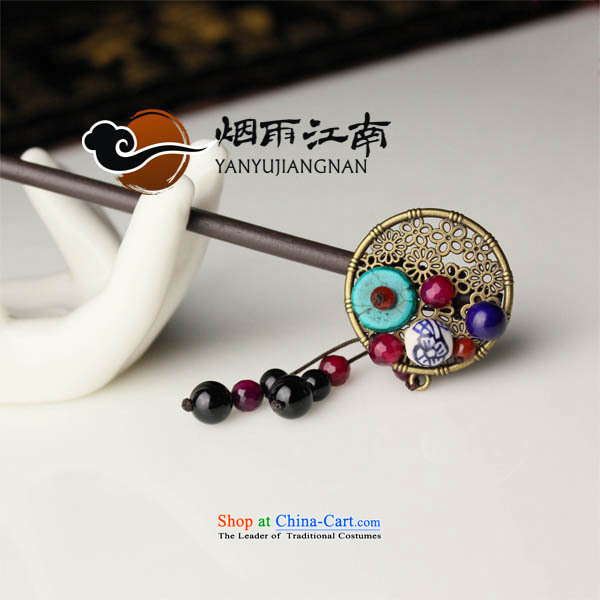 The smoke from the game by Ornate Kanzashi classical retro Gangnam manually China Su disk sent was adorned with Ornate Kanzashi sub-step rock art gallery jewelry, rain Gangnam , , , shopping on the Internet