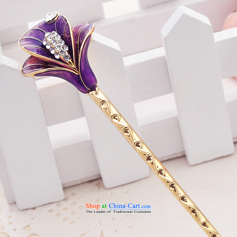 Sea man ni jewelry Lily Korean ancient classical the bride's Headdress women disc kanzashi daughter by Ornate Kanzashi Kim, the sea and the man ni Purple Shopping on the Internet has been pressed.