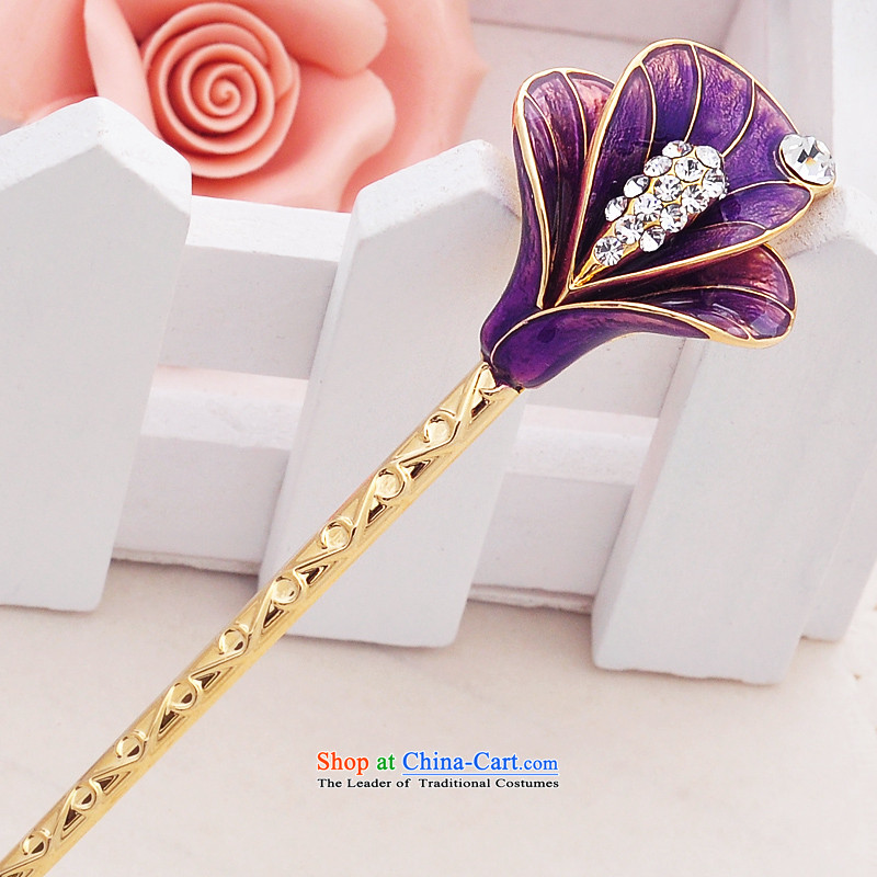 Sea man ni jewelry Lily Korean ancient classical the bride's Headdress women disc kanzashi daughter by Ornate Kanzashi Kim, the sea and the man ni Purple Shopping on the Internet has been pressed.
