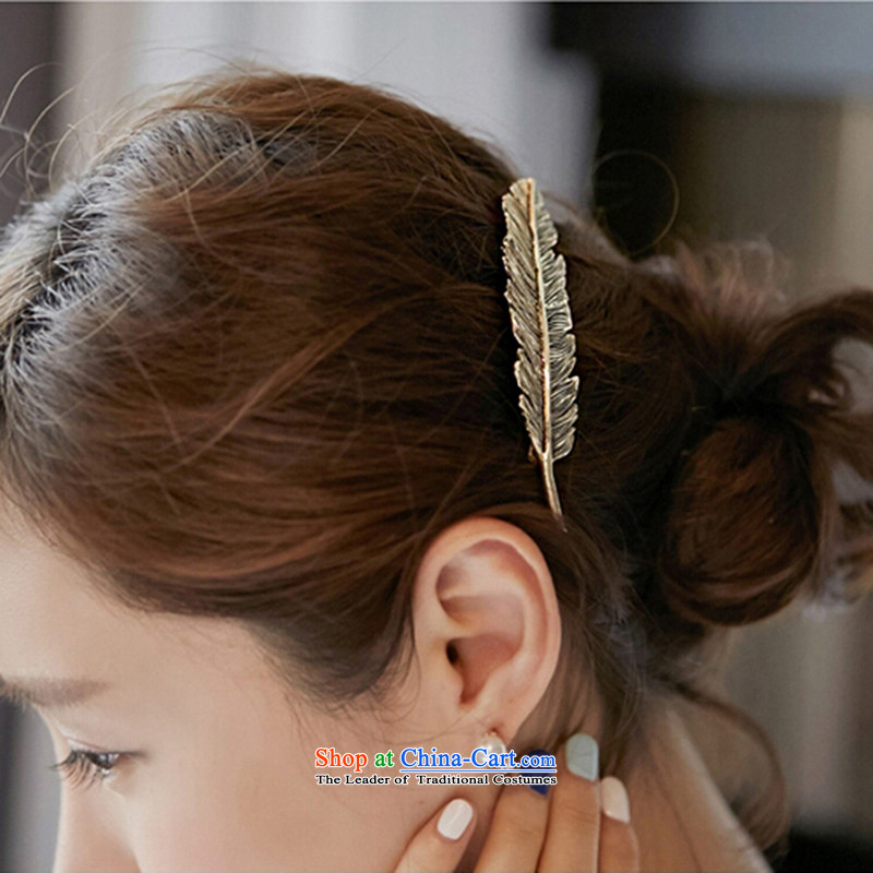 The beautiful princess Korean retro leaves feather hairclips personality bronze silver electroplating gookin ancient spring clip Edge Clips Liu Hai folder Folder 1# Old Ma Mei, beautiful princess Basma (Silver beautiful princess) , , , shopping on the Int