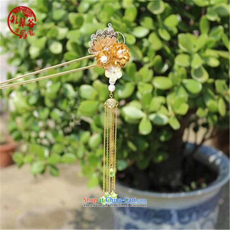 Multimedia verdant valleys retro manually by Ornate Kanzashi Ancient Costume bride classical Hair Decorations Han-qipao and ornaments of the verdant valleys gift shopping on the Internet has been pressed.