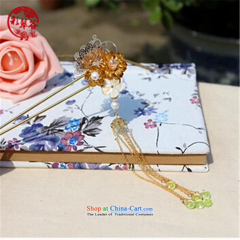 Multimedia verdant valleys retro manually by Ornate Kanzashi Ancient Costume bride classical Hair Decorations Han-qipao and ornaments of the verdant valleys gift shopping on the Internet has been pressed.