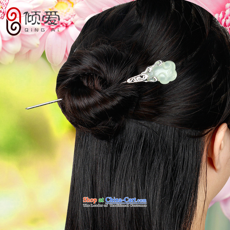 The Dumping love 925 silver hair ornaments classic rock firm jade step manually kanzashi sub ancient style of operation is simple and ornaments made jewelry cloud Narumi Riko Hair ornaments, dumping Love , , , shopping on the Internet