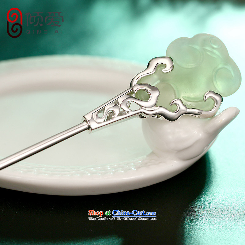 The Dumping love 925 silver hair ornaments classic rock firm jade step manually kanzashi sub ancient style of operation is simple and ornaments made jewelry cloud Narumi Riko Hair ornaments, dumping Love , , , shopping on the Internet