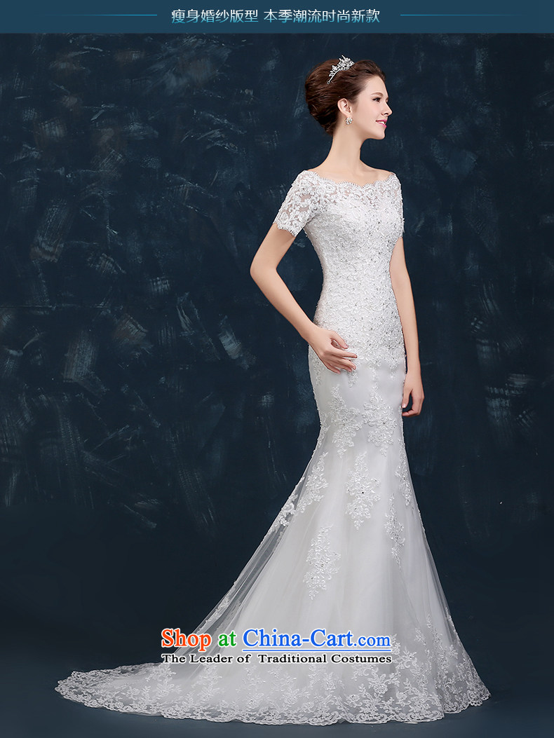 Crowsfoot wedding winter bride first field shoulder Wedding 2015 Autumn new short-sleeved Korean small trailing straps graphics thin white S pictures, Sau San price, brand platters! The elections are supplied in the national character of distribution, so action, buy now enjoy more preferential! As soon as possible.