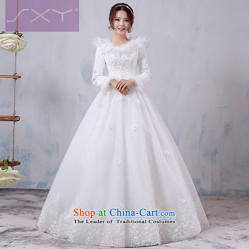 Winter wedding dresses 2015 new Korean brides long-sleeved to align the winter thick winter wedding video pregnant women thin yarn XL, Su Xiang edge , , , shopping on the Internet