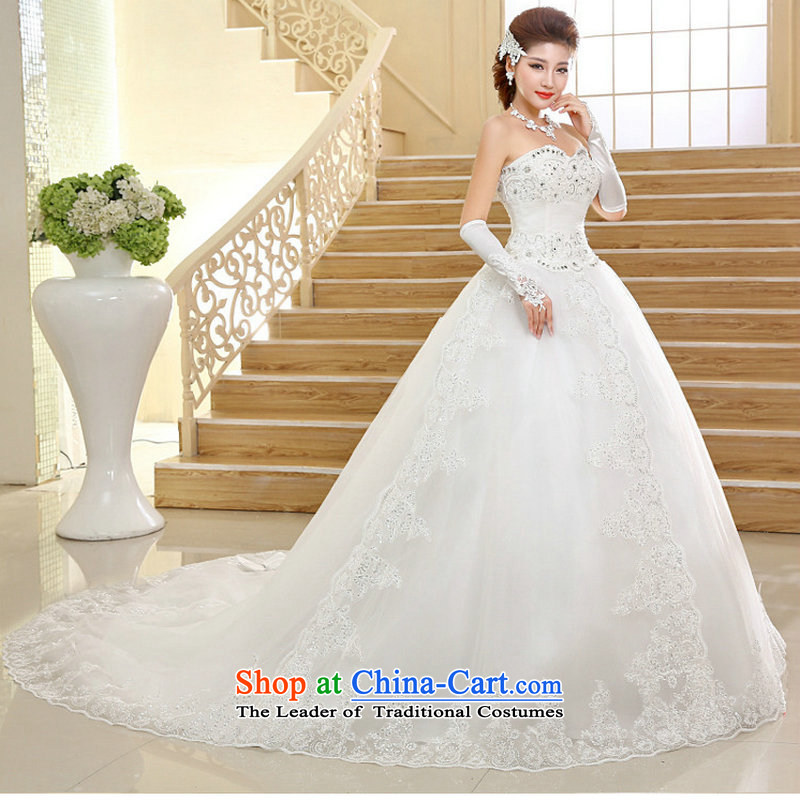 Yet, a chest pregnant women Wedding 2015 autumn and winter new minimalist Korean lace Sau San long tail xs8900 package is a XL, , , , shopping on the Internet