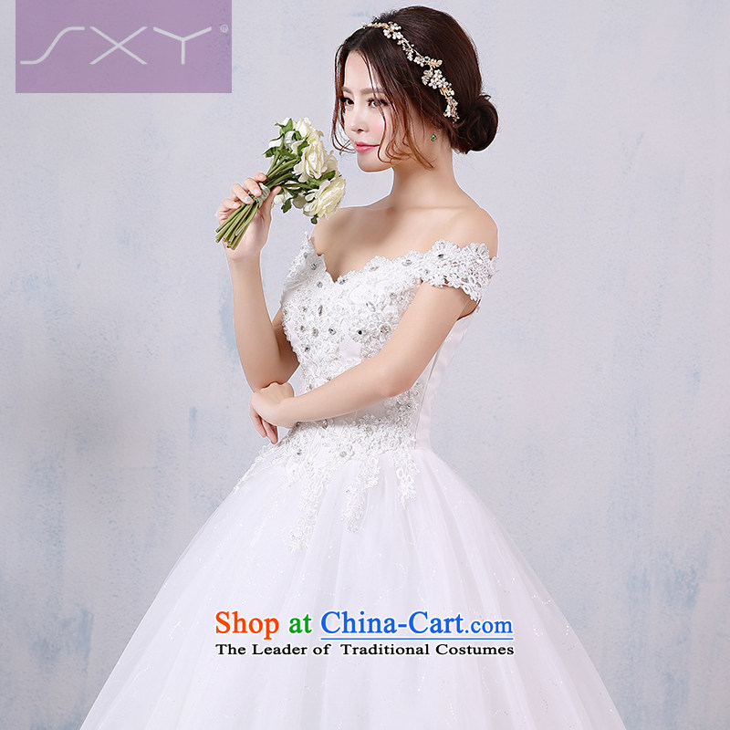 Wedding dress 2015 new Korean style to align the shoulder larger video thin marriages a field shoulder wedding winter , L, Su Xiang edge , , , shopping on the Internet