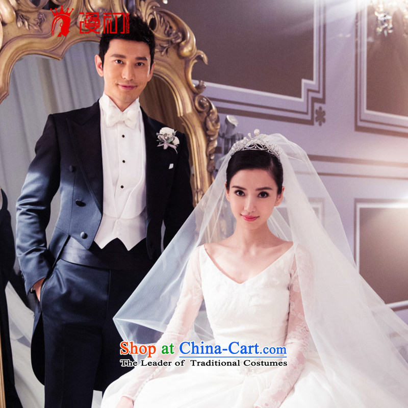 In the early 2015 new man bride jewelry water drilling Crown Princess wedding dresses accessories photo building supplies Pearl of the early, spilling shopping on the Internet has been pressed.