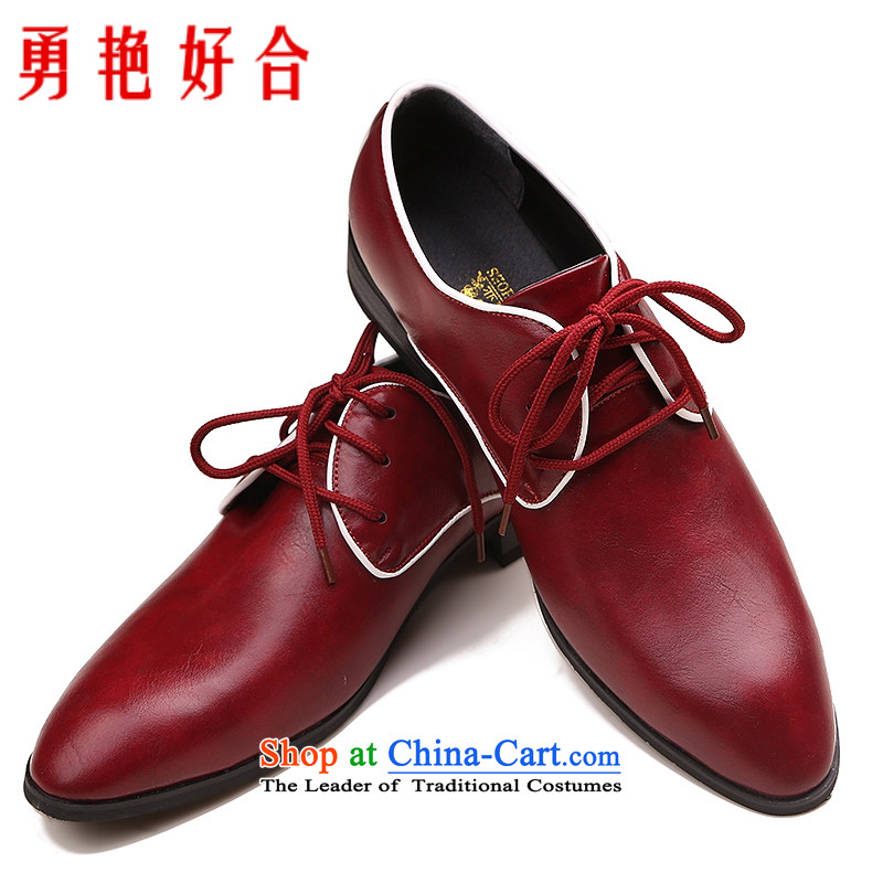 Yong-yeon and men shoes point strap shoes are being installed shoes for autumn and winter business English Korean men shoes blue 40, Yong-yeon and shopping on the Internet has been pressed.