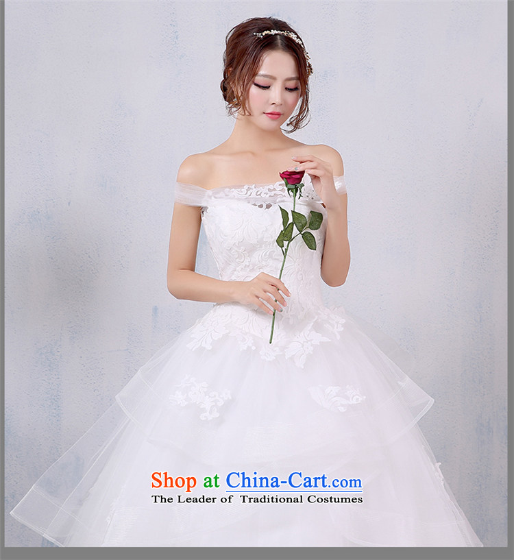 Wedding dress 2015 new Korean version of the word to align the shoulder larger marriages wedding winter video thin images, prices of winter XL, brand platters! The elections are supplied in the national character of distribution, so action, buy now enjoy more preferential! As soon as possible.