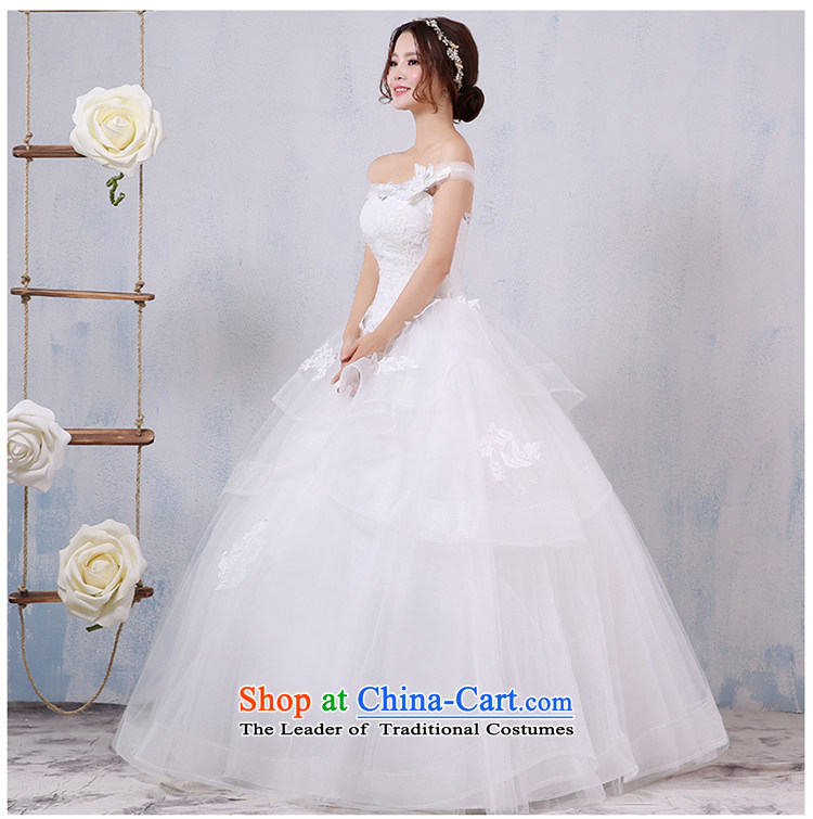Wedding dress 2015 new Korean version of the word to align the shoulder larger marriages wedding winter video thin images, prices of winter XL, brand platters! The elections are supplied in the national character of distribution, so action, buy now enjoy more preferential! As soon as possible.