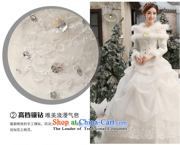 Yong-yeon and 2015 NEW GRAPHICS thin winter wedding dress white long-sleeved cotton plus winter autumn and winter for the Korean version of the winter gross) made no size white returning picture, prices, brand platters! The elections are supplied in the national character of distribution, so action, buy now enjoy more preferential! As soon as possible.