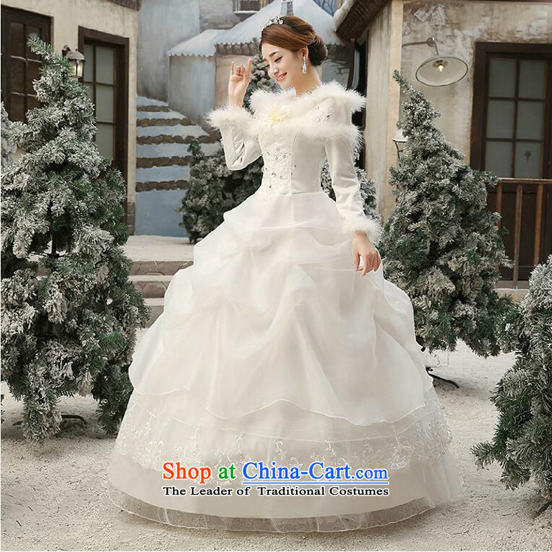 Yong-yeon and 2015 NEW GRAPHICS thin winter wedding dress white long-sleeved cotton plus winter autumn and winter for the Korean version of the winter gross) made no size white replacement, and Yim-yong , , , shopping on the Internet