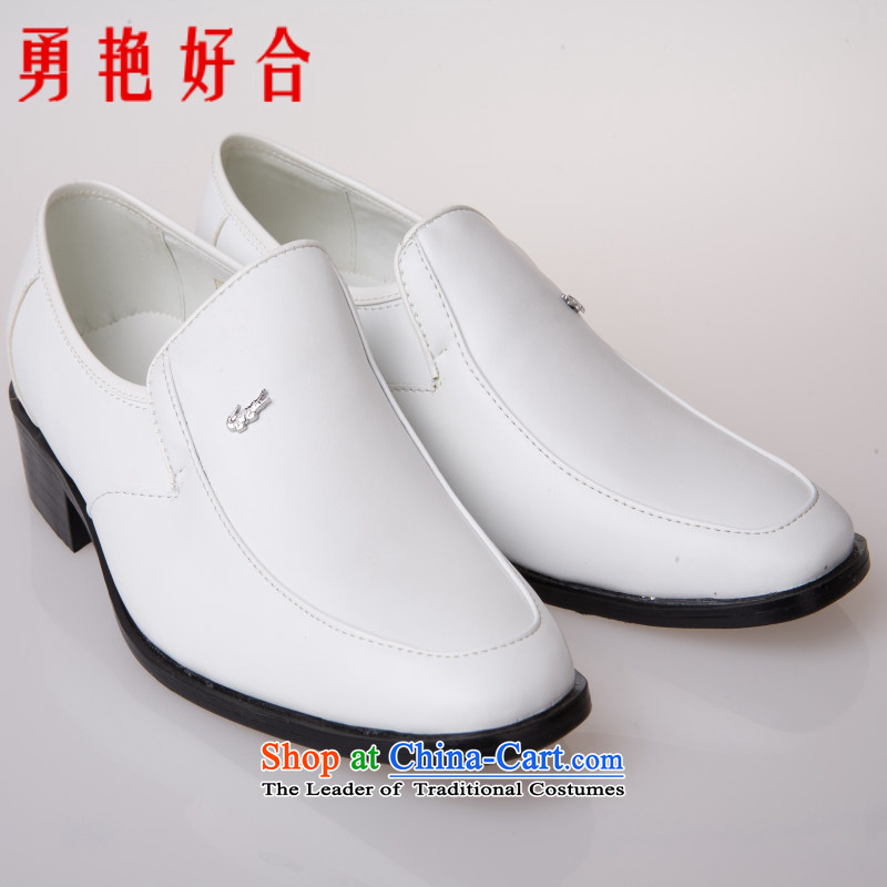 The Entertainer wedding photography men business professional Korean daily leisure shoes bridegroom marriage of men's single shoe white shoes 42