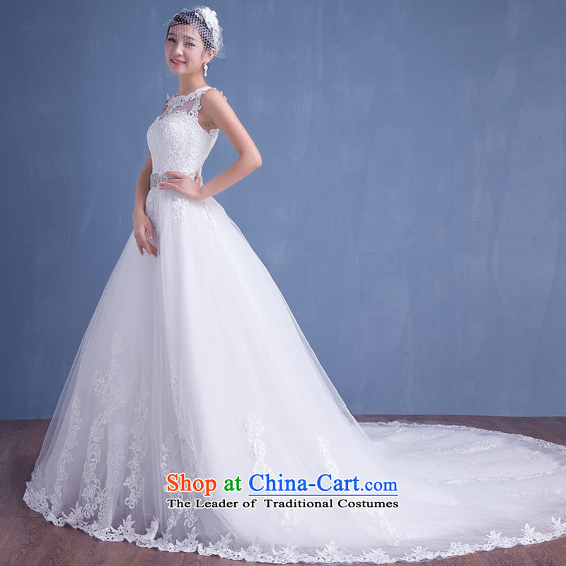 Love of the life of the new Korean 2015 princess shoulders diamond lace tail wedding wedding dress female white M love of the overcharged shopping on the Internet has been pressed.