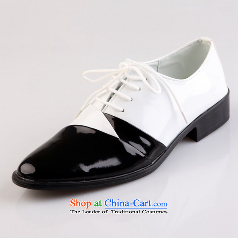Yong-yeon and handsome point wedding photography men business professional Korean daily leisure shoes bridegroom marriage shoes black and white 41, Yong-yeon and shopping on the Internet has been pressed.