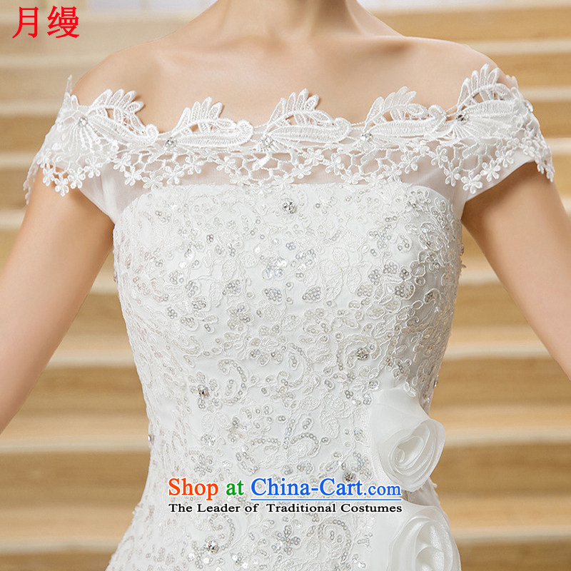 The following new paragraph on 2015 autumn and winter wedding a field your shoulders with chest crowsfoot graphics skinny tail stereo flowers diamond lace white XXL, risk on shopping on the Internet has been pressed.