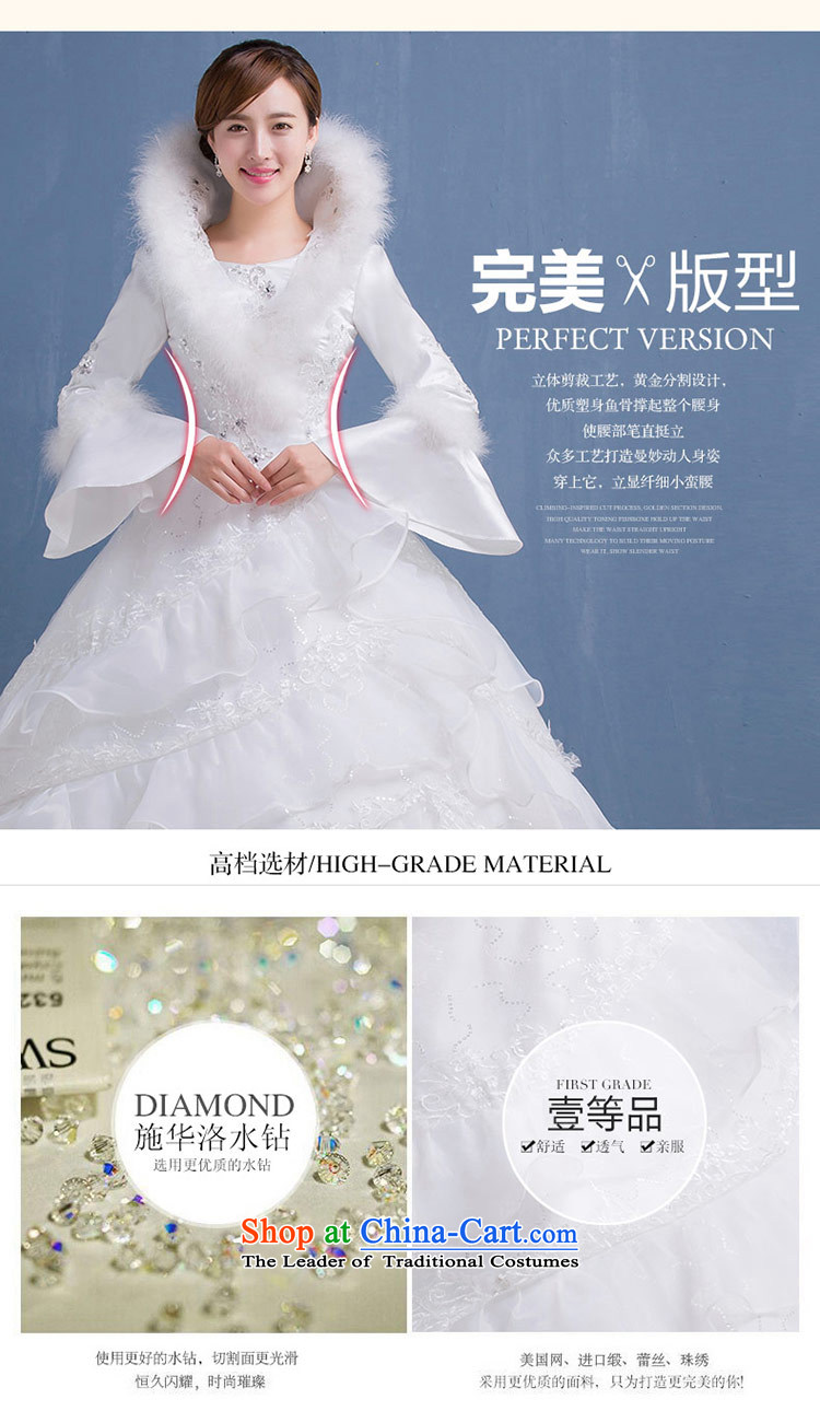 Love Of The Life of  autumn and winter 2015 wedding dresses a long-sleeved folder field shoulder for the winter of cotton wool diamond wedding video thin wedding dress female white XL Photo, prices, brand platters! The elections are supplied in the national character of distribution, so action, buy now enjoy more preferential! As soon as possible.