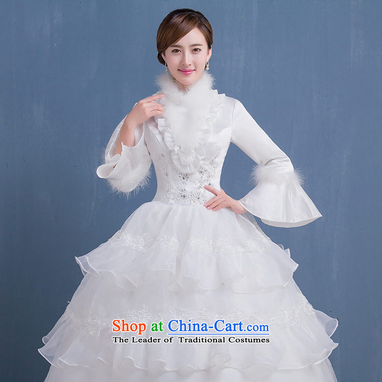 Love of the overcharged by 2015 new long-sleeved autumn and winter thick hair collar align to large thin graphics Korean brides wedding dress wedding female white L picture, prices, brand platters! The elections are supplied in the national character of distribution, so action, buy now enjoy more preferential! As soon as possible.