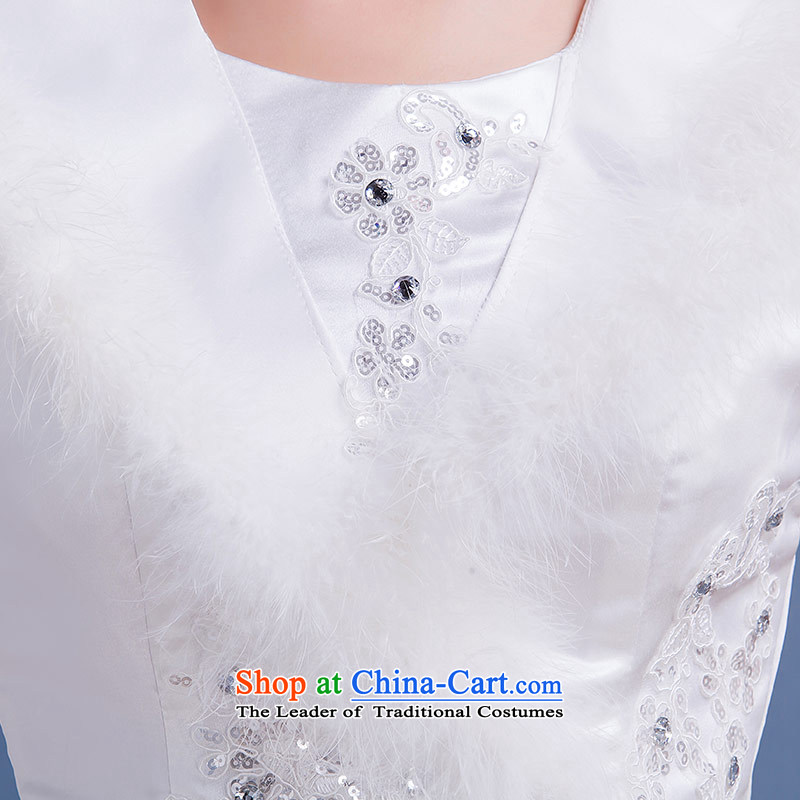 Love of the overcharged by 2015 new winter wedding long-sleeved thick autumn straps Korean brides wedding dress to align the wedding female white tailor-made exclusively the concept of love of the overcharged shopping on the Internet has been pressed.