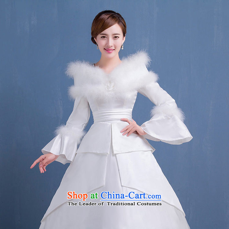Love Of The Life of autumn and winter 2015 new long-sleeved slotted shoulder thick cotton wool for the winter wedding dresses larger align to bind with white L picture, prices, brand platters! The elections are supplied in the national character of distribution, so action, buy now enjoy more preferential! As soon as possible.