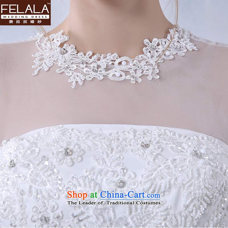 Ferrara 2015 Winter) New shoulders retro lace marriages to erase the wedding dress to align the chest wedding dresses, twenty feet L(2 winter Ferrara wedding (FELALA) , , , shopping on the Internet